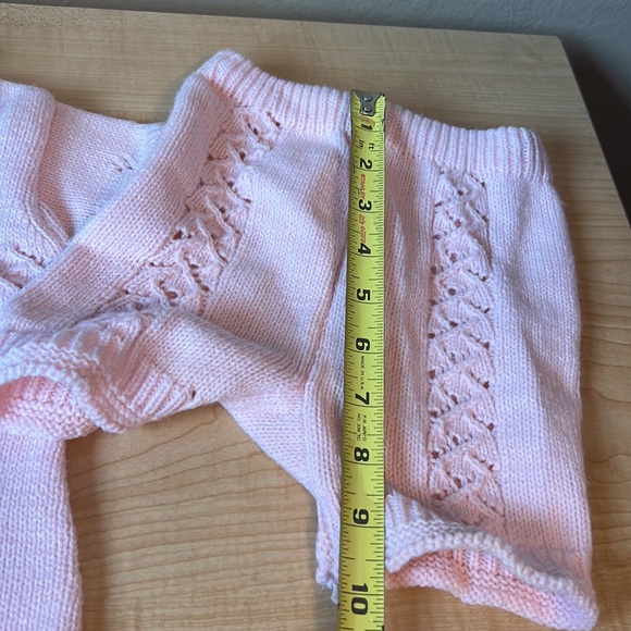 Joseph Magnin Made in Italy Baby girl pink knit set top and bottom - Picture 15 of 17